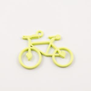 Metal Bicycle Yellow 3.2x2.4cm