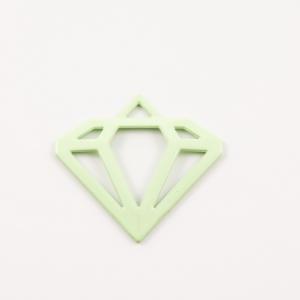 Μεταλλικό Διαμάντι Λαχανί 3x2.8cm