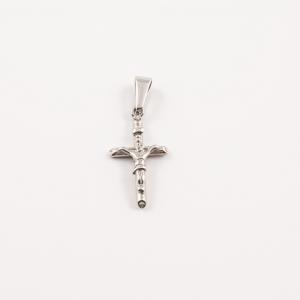 Ατσάλινος Σταυρός Ιησούς (3.2x1.4cm)