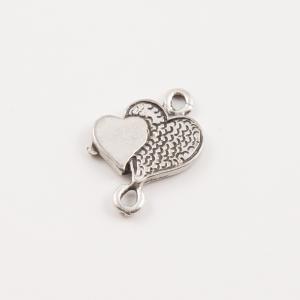 Metal Heart Silver (1.8x1.3cm)