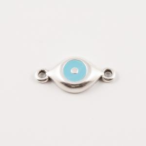 Μεταλλικό Μάτι Γαλάζιο Σμάλτο 1.7x0.8cm
