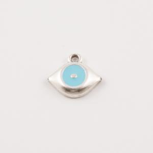 Μεταλλικό Μάτι Γαλάζιο Σμάλτο 1.3x1.1cm