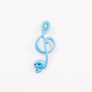 Metal Tremble Clef Blue 4x1.5cm