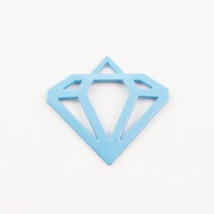 Metal Diamond Blue 3x2.8cm