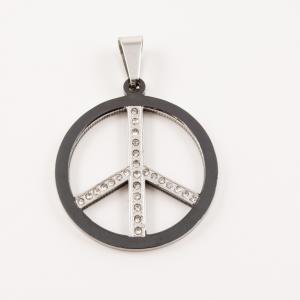 Steel Sign of Peace (4.2x3cm)