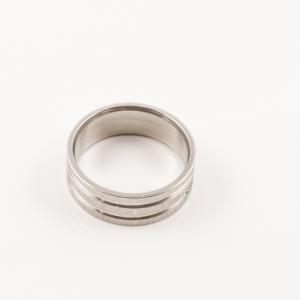 Steel Ring "Stripes"