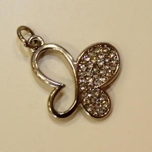 Metallic Silver Butterfly (2.5x2cm)