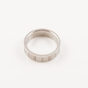 Steel Ring "Meanders-Meandroi" Flat