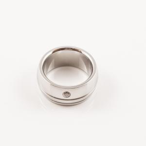 Steel Ring Rhinestone and Lines