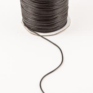 Waxed Linen Cord Black (1mm)