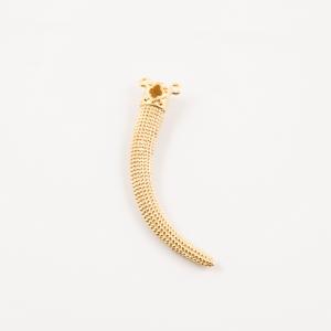 Gold Plated Metal Horn (4.2x0.8cm)