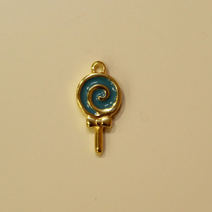 Lollipop Light Blue Enamel (3x0.5cm)