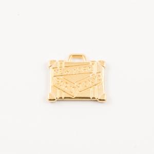 Gold Plated Metal Suitcase (1.6x1.4cm)