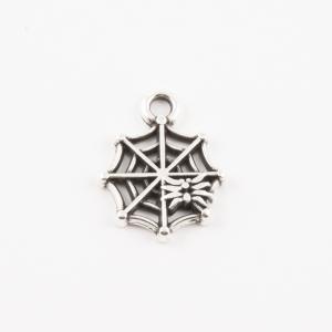 Spider Web Silver (1.8x1.4cm)