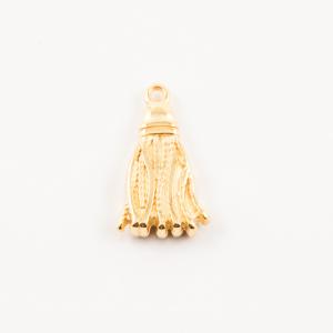 Gold Plated Metal Broom (2x1.2cm)