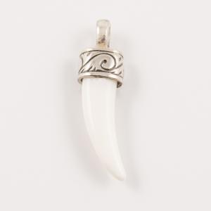 Tooth Pendant White (3.4x0.9cm)