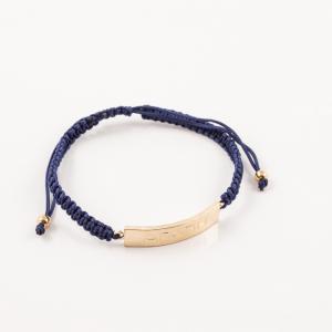 Macrame Bracelet "ΑΓΑΠΗ" Dark Blue