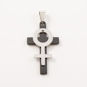 Steel Cross-Female Symbol