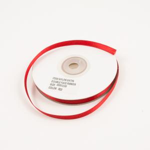 Σατέν Κορδέλα Διπλής Όψεως Κόκκινη 6mm