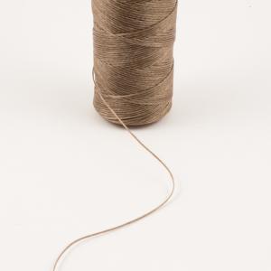 Waxed Cotton Cord Light Brown 100m
