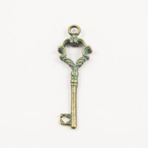 Bronze Key Oxidized 3.5x1.1cm