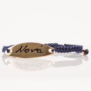 Macrame Bracelet "Νονά" Blue