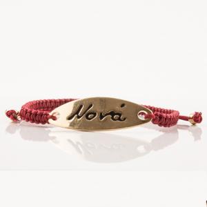Macrame Bracelet "Νονά" Red