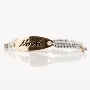 Macrame Bracelet "Νονά" Gray