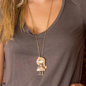 Bronze Necklace Princess Beige