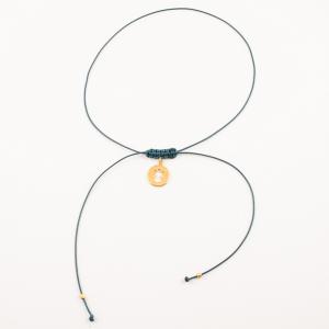 Κολιέ Πετρόλ Επίχρυσο Αγγελάκι