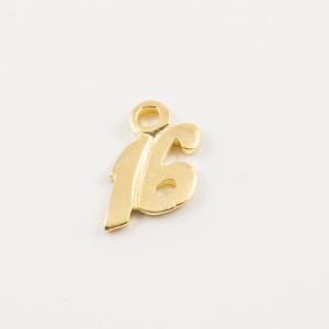 Gold Plated Charm 16 (1.5x0.9cm)