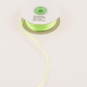 Satin Ribbon Light Green Fluorescent 3mm