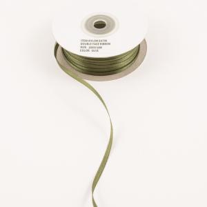 Satin Double Face Ribbon Olive 3mm
