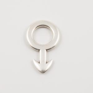 Male Symbol Silver (2.3x1.4cm)