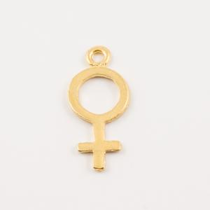 Gold Plated Female Symbol (2.4x1.1cm)