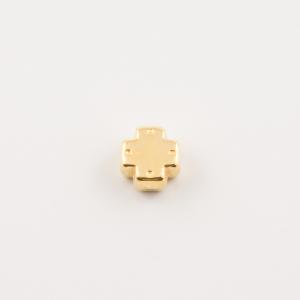 Gold Plated Metal Cross (0.9x0.9cm)