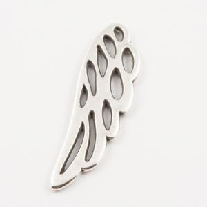 Μεταλλικό Φτερό Ασημί (3.7x1.2cm)