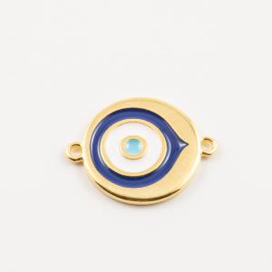 Eye Blue-White Enamel 2.2x1.7cm