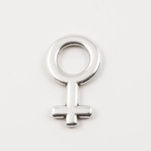 Female Symbol Silver (2.3x1.4cm)