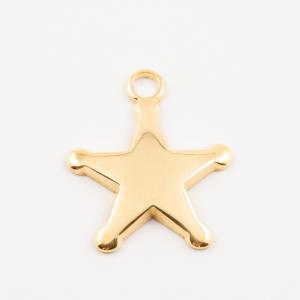 Gold Plated Metal Star (2.7x2.2cm)