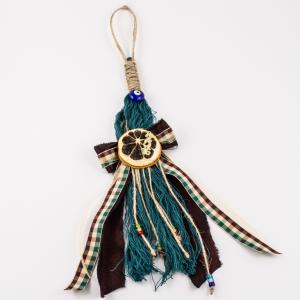 Charm Teal Tassel Orange 33cm