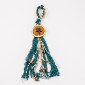 Charm Teal Ribbons Orange 35cm