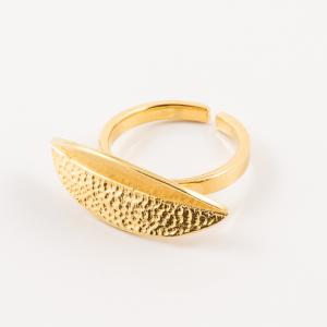 Gold Plated Forged Ring 2.4x2.7cm