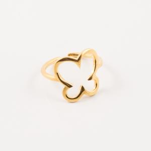 Gold Plated Ring Butterfly 1.9x1.7cm