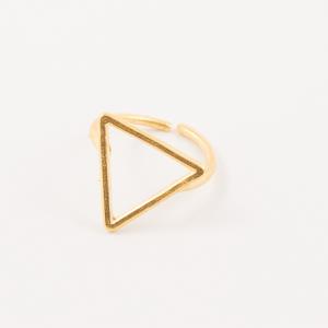 Gold Plated Ring Triangle 1.6x1.6cm