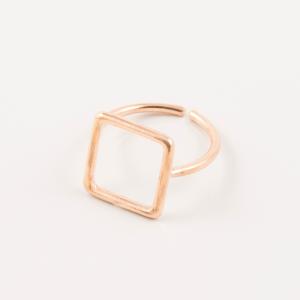 Ring Square Pink Gold 2x1.3cm