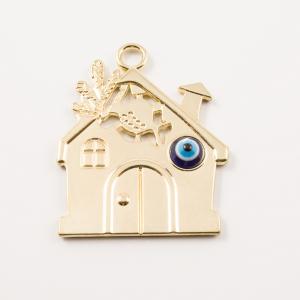 Gold Plated House Eye 5x4cm