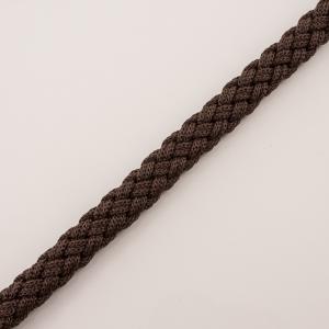 Knitted Cord Dark Brown 12mm