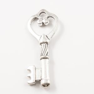 Metal Key Silver 4.3x1.7cm