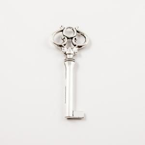 Metal Key Silver 4.7x1.9cm